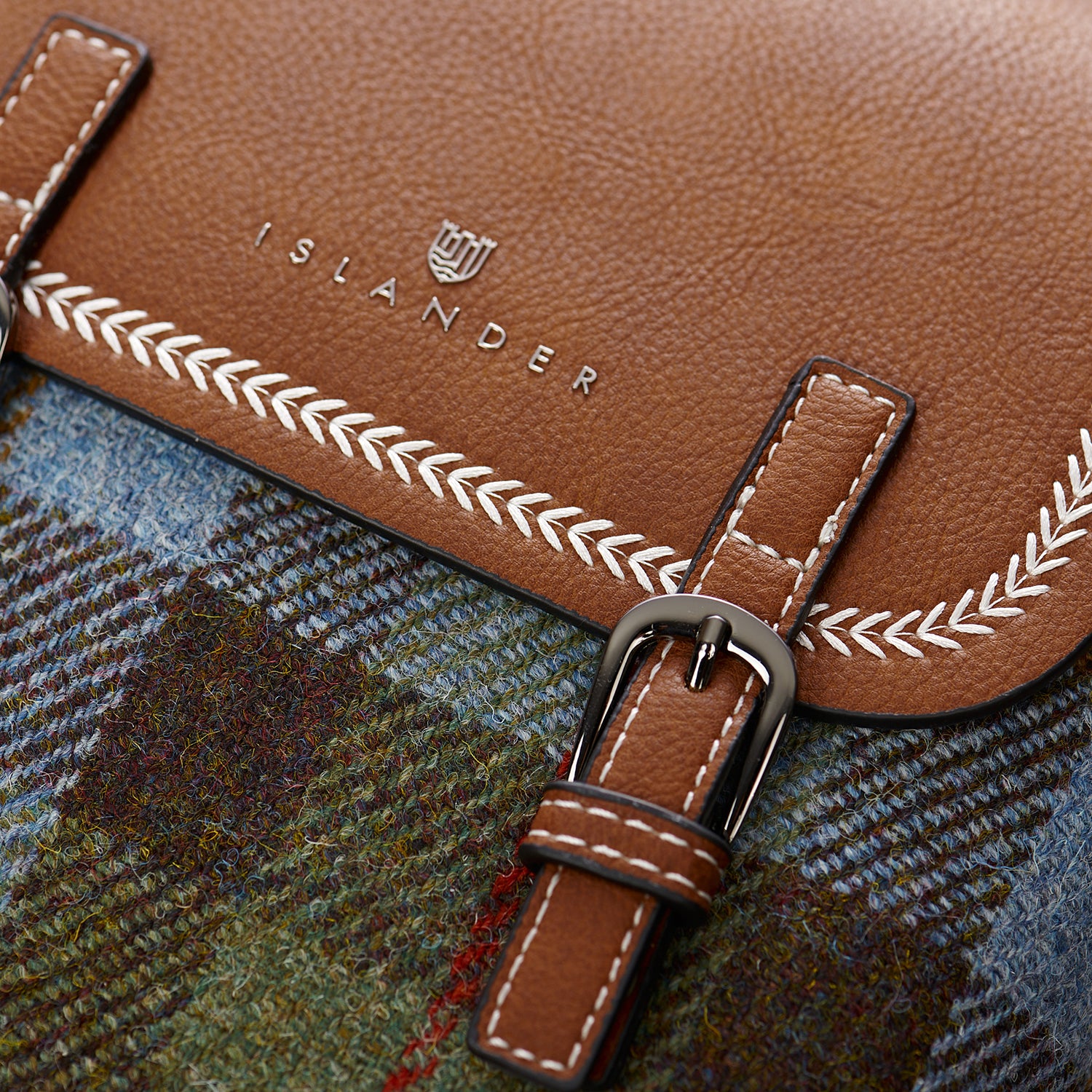 Mini Jura Rucksack - Chestnut and Blue Tartan