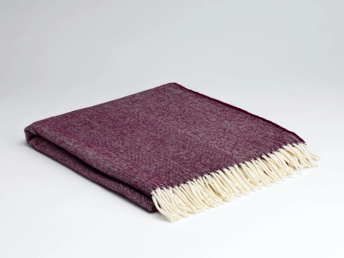 Merino Lambswool Wohndecke Burgundy