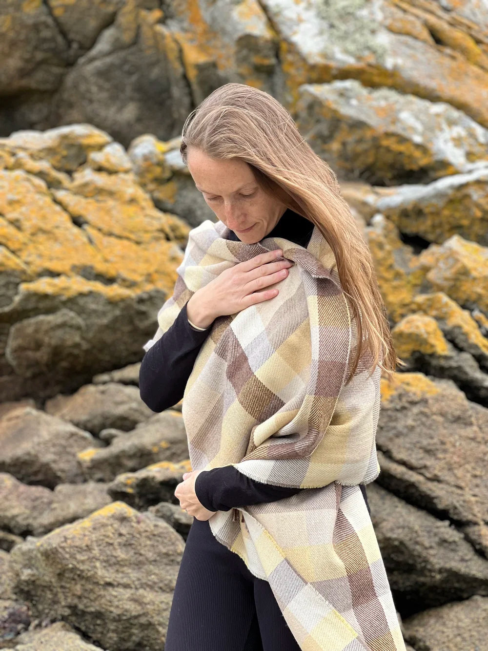 Merino Kaschmir Stola Sandy Dune