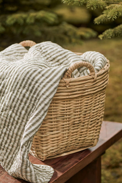 Quilt sand mit oliven Streifen