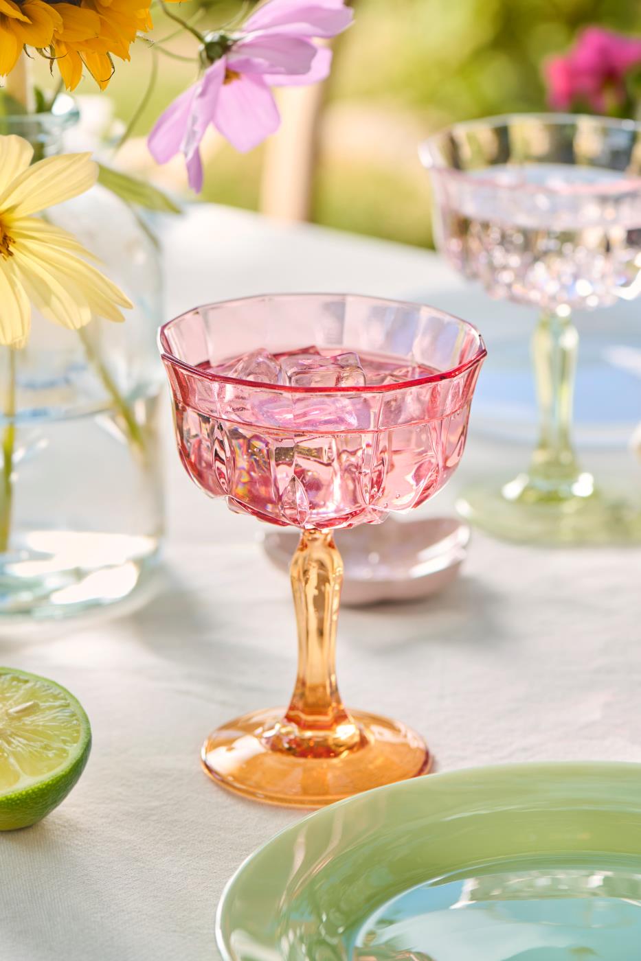 Weingläser in sommerlichen Farben – 3er Set