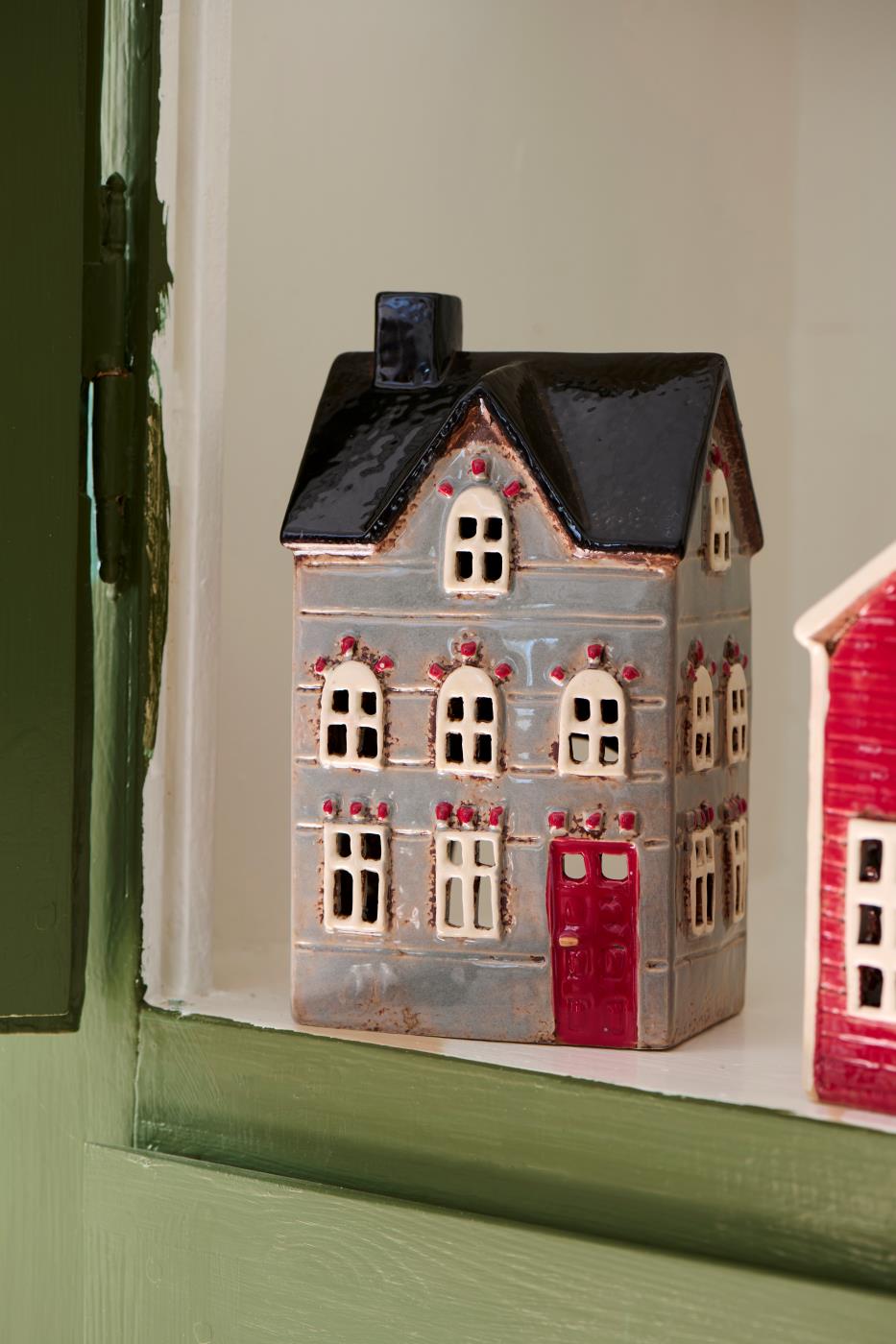 Teelichthaus Nyhavn rote Tür