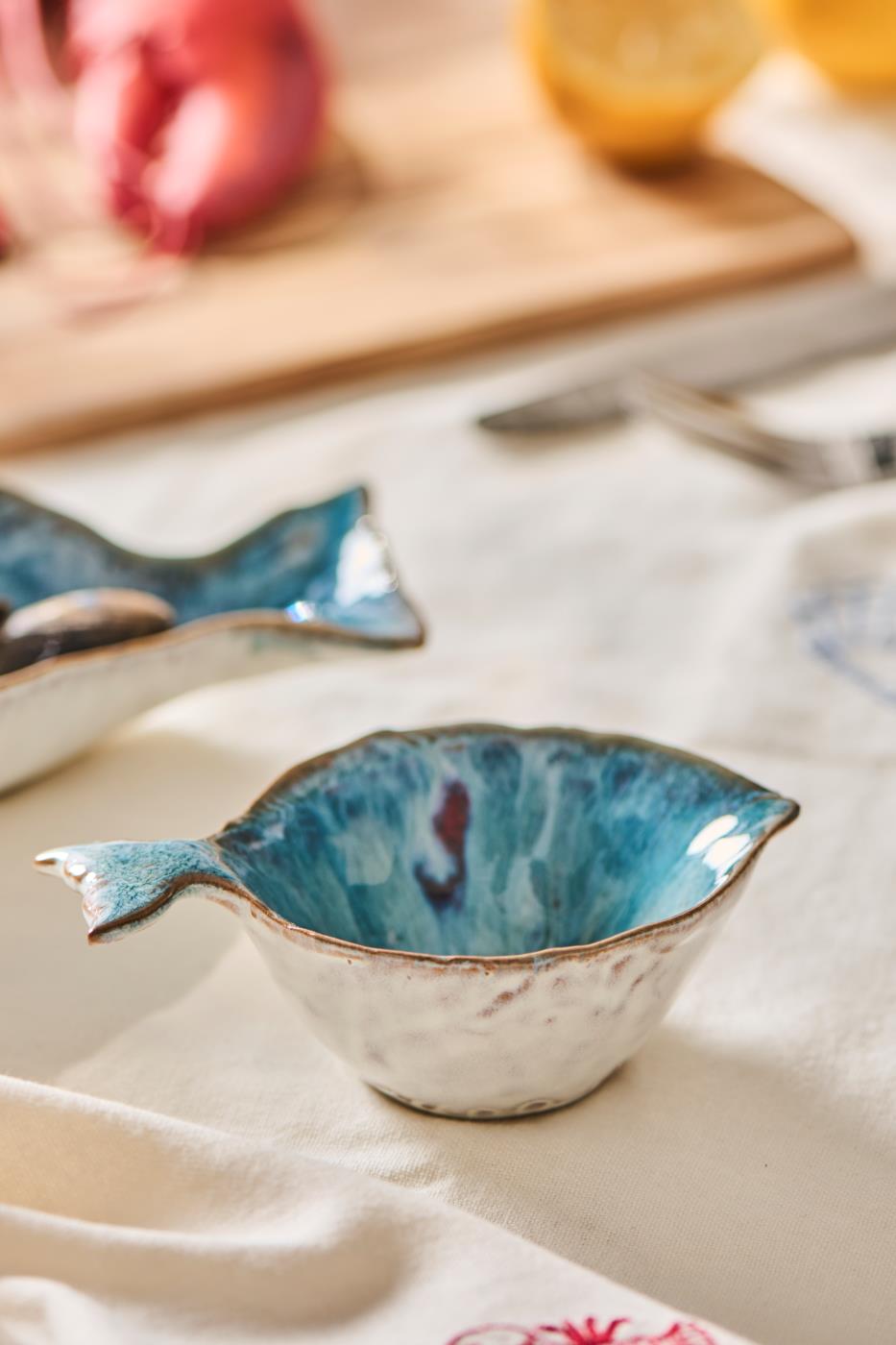 Schale Ocean Blue mini fischförmig