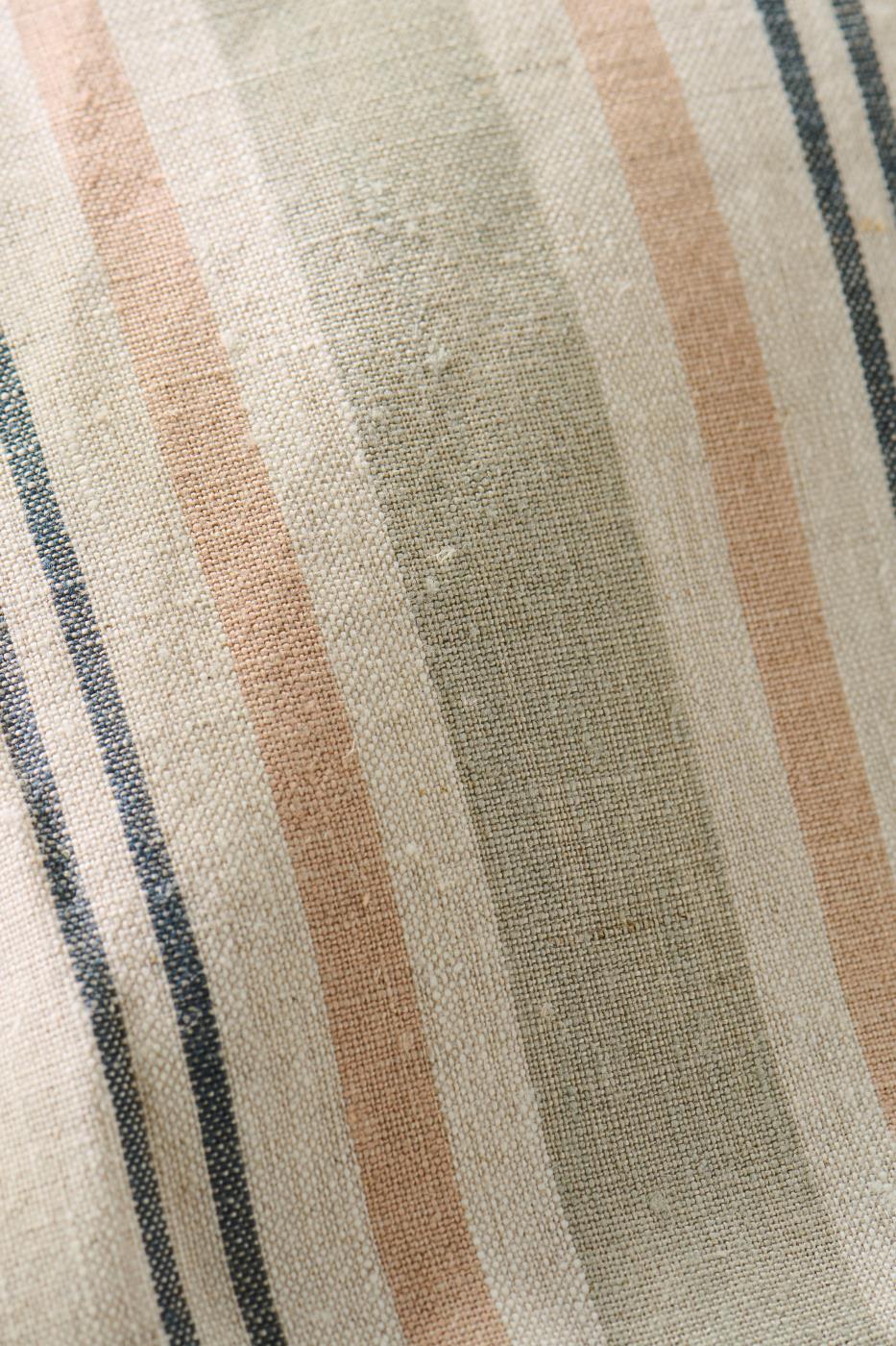 Kissenbezug leinenfarbig mit Streifen