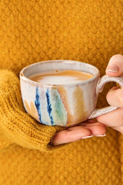 Tasse mit Henkel Trosa blaue Struktur