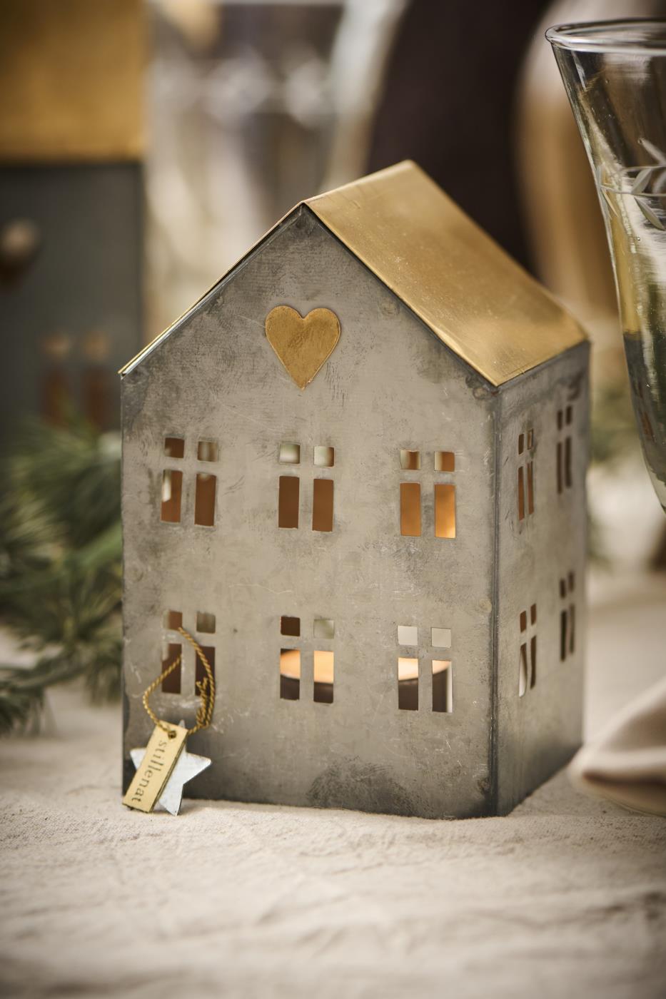 Teelichthaus Stillenat aus Metall - 3 Varianten