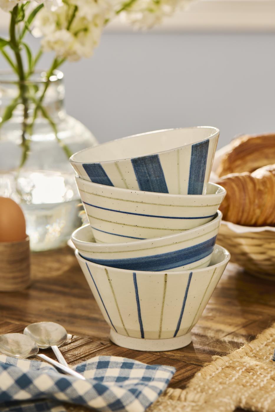Schale mit Streifen Nordby - 4er Set