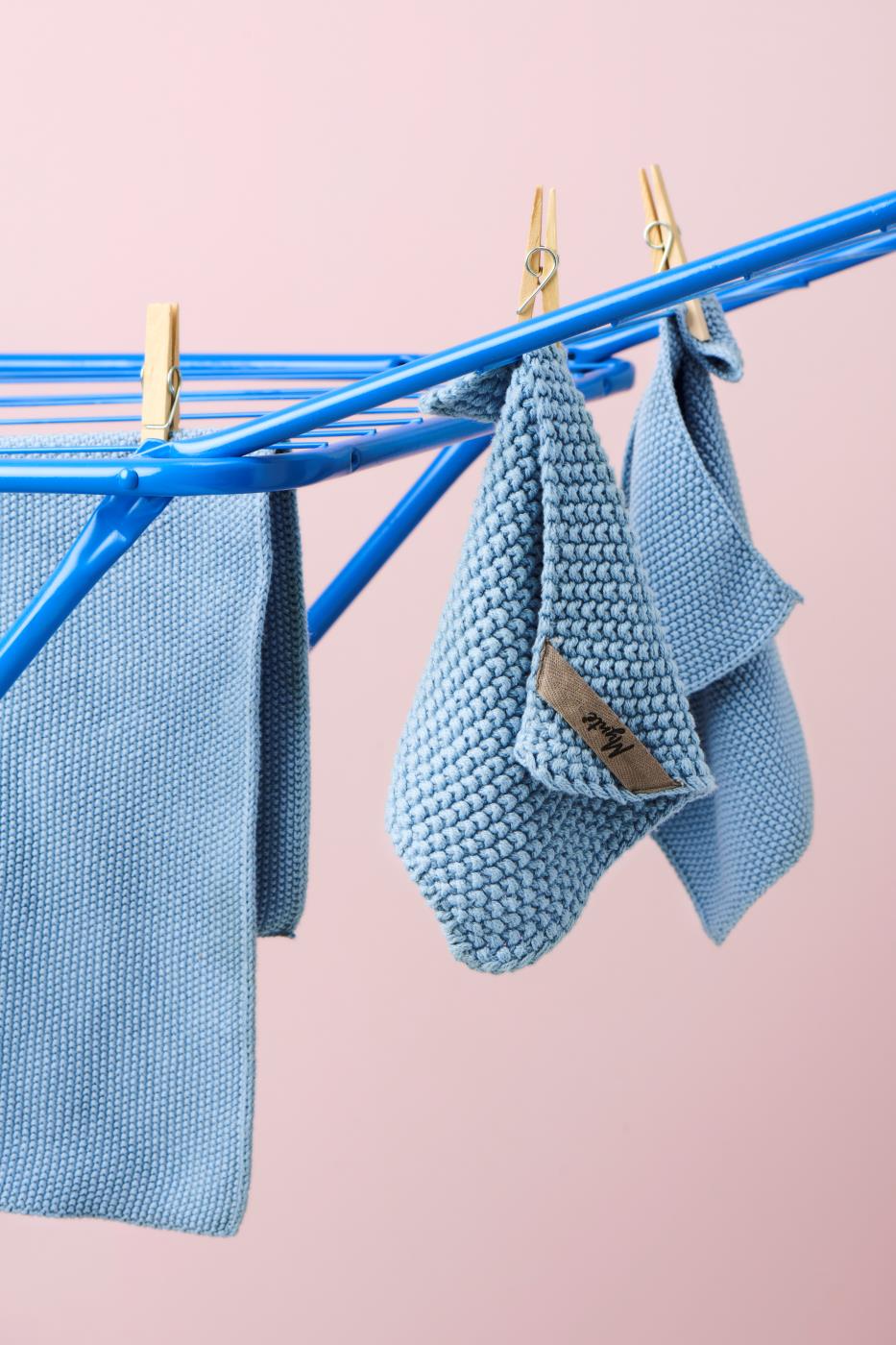 Topflappen Mynte Blue Bell gestrickt