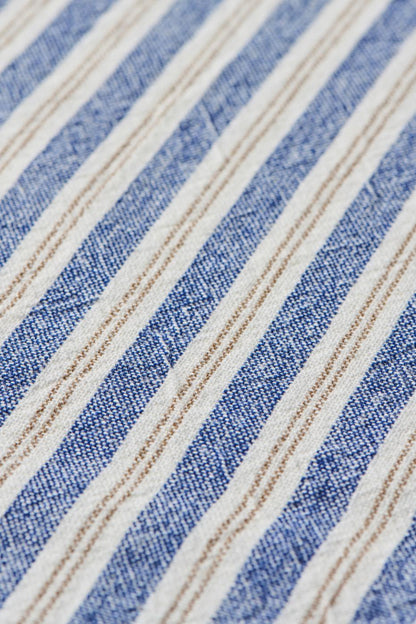 Geschirrtuch Elly blaue und braune Streifen