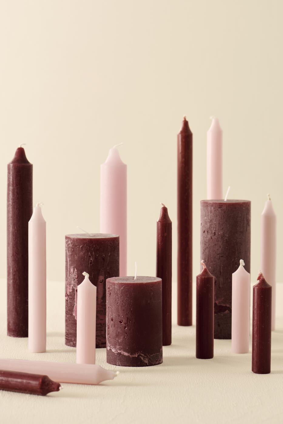 Stumpenkerze rustikal H 10