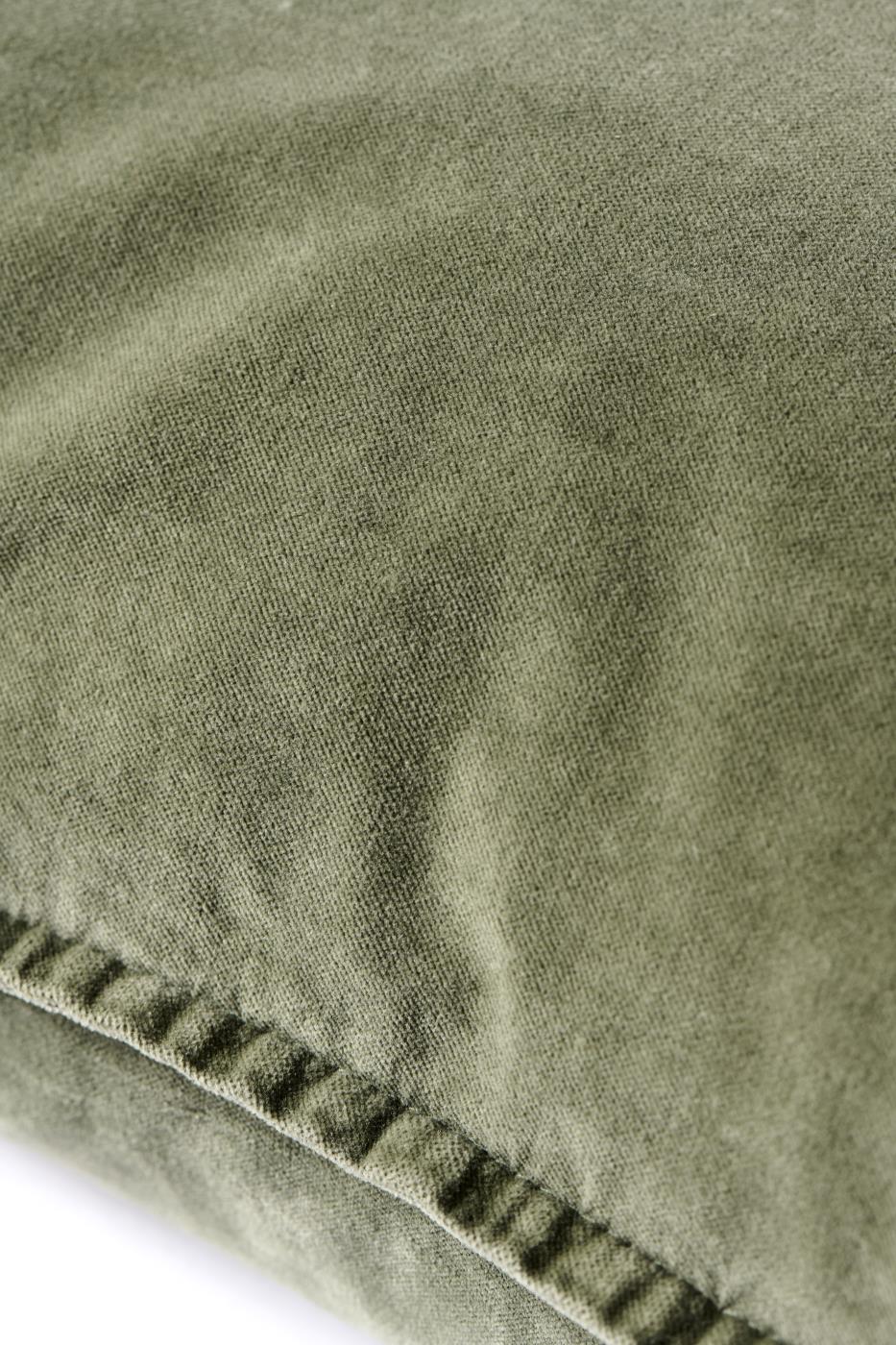 Kissenbezug Velours olive
