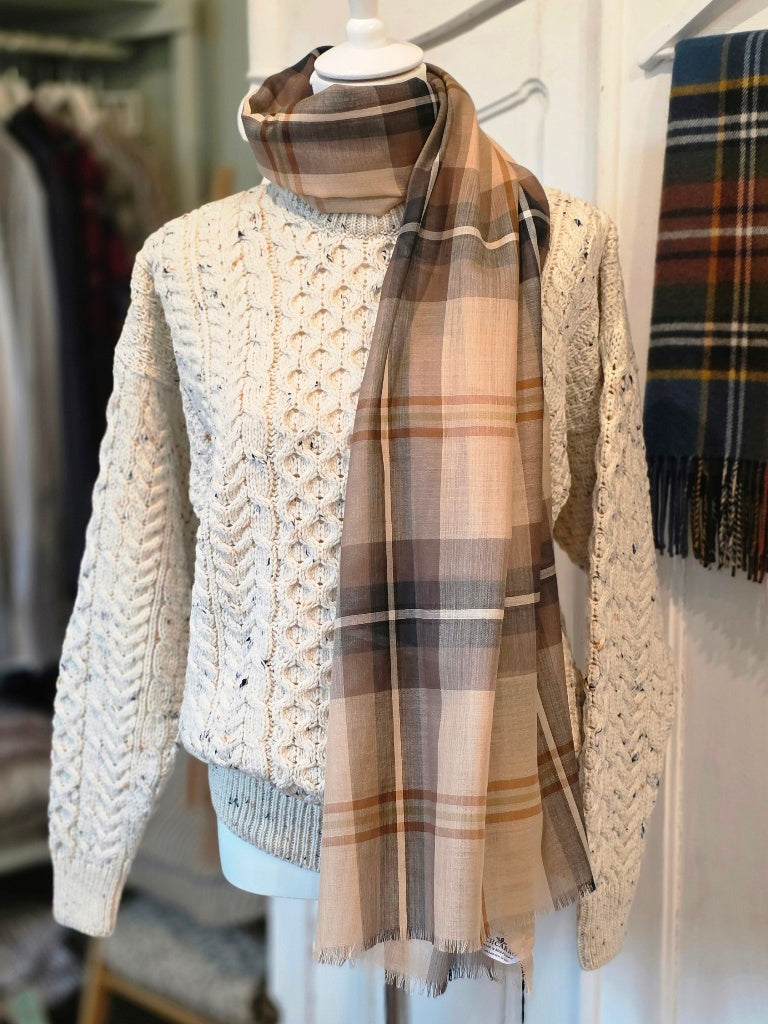 Alba Stola - Extra Fine Merino - Saskatchewan Weathered Canadian