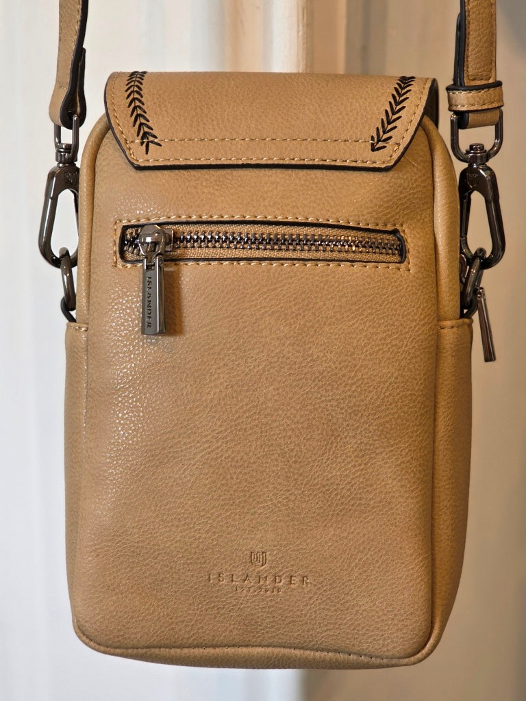 The Baby Jura Crossbody Blue and Cream Herringbone