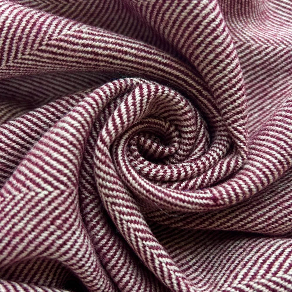 Merino Lambswool Wohndecke Burgundy