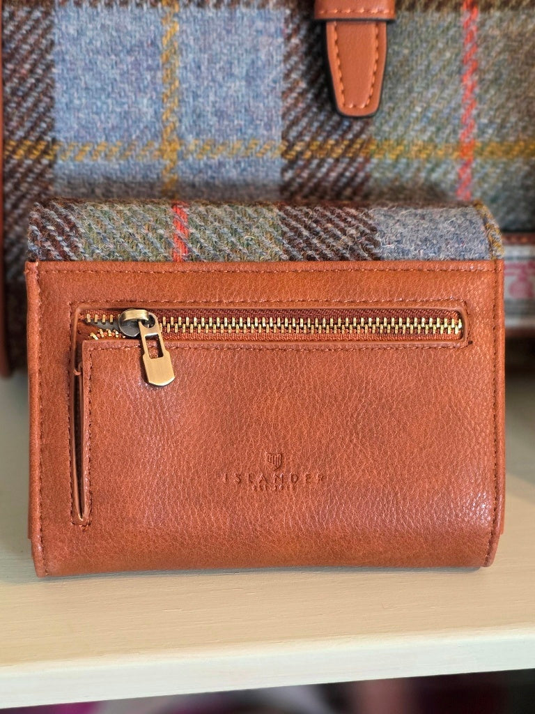 Die Kleine Clasp Geldbörse Chestnut Blue Tartan