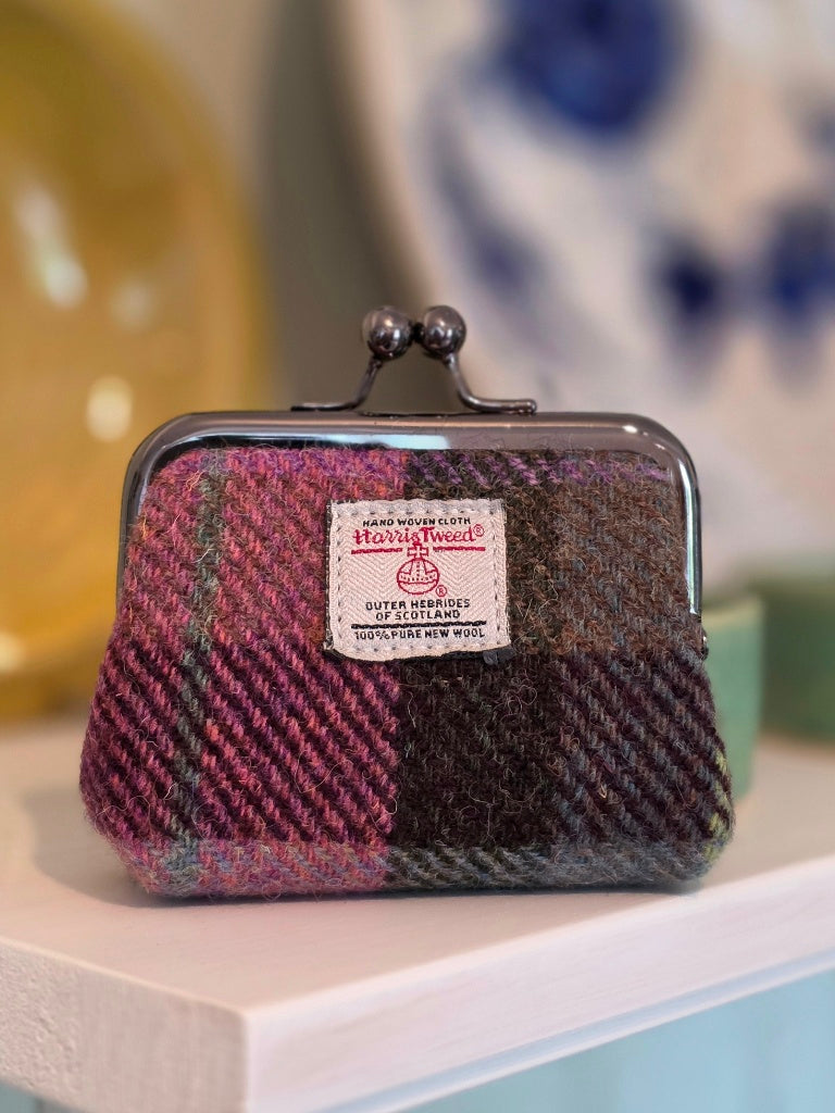 The Coin Purse Pink-Green Tartan