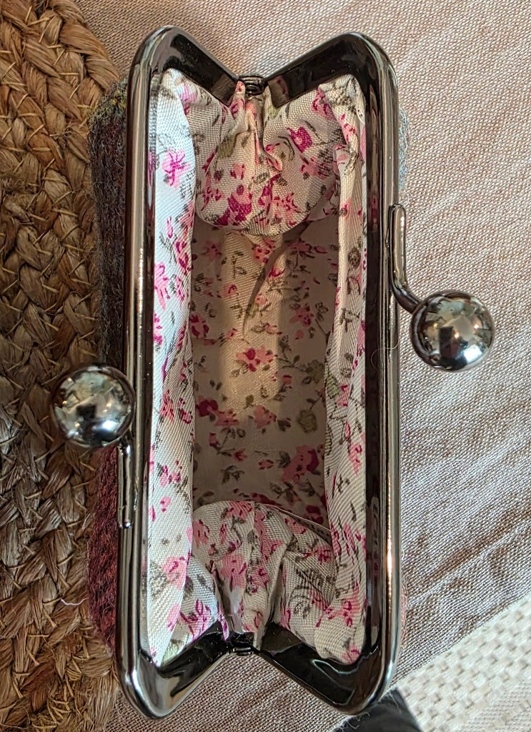 The Coin Purse Pink-Green Tartan