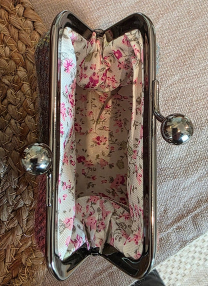 The Coin Purse Pink-Green Tartan