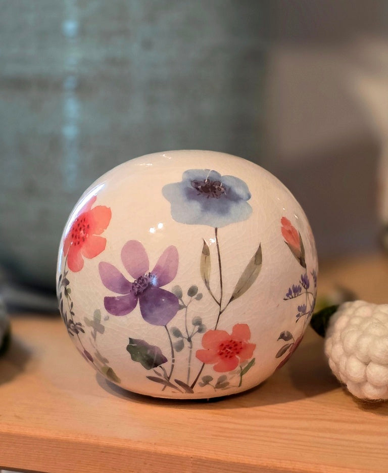 Dekokugel Keramik Wildflowers