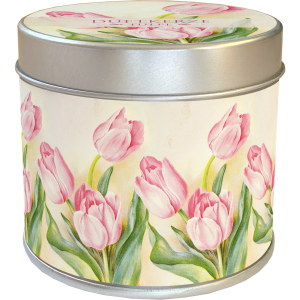 Duftkerze Tulpe Motiv Tulpen Pastell