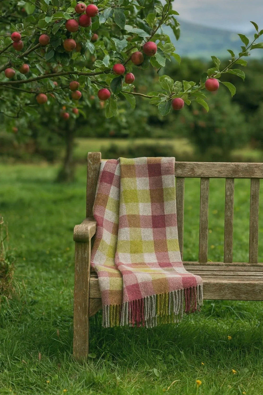 Wolldecke Forever Orchard Plaid – 100 % recycelte Merinowolle