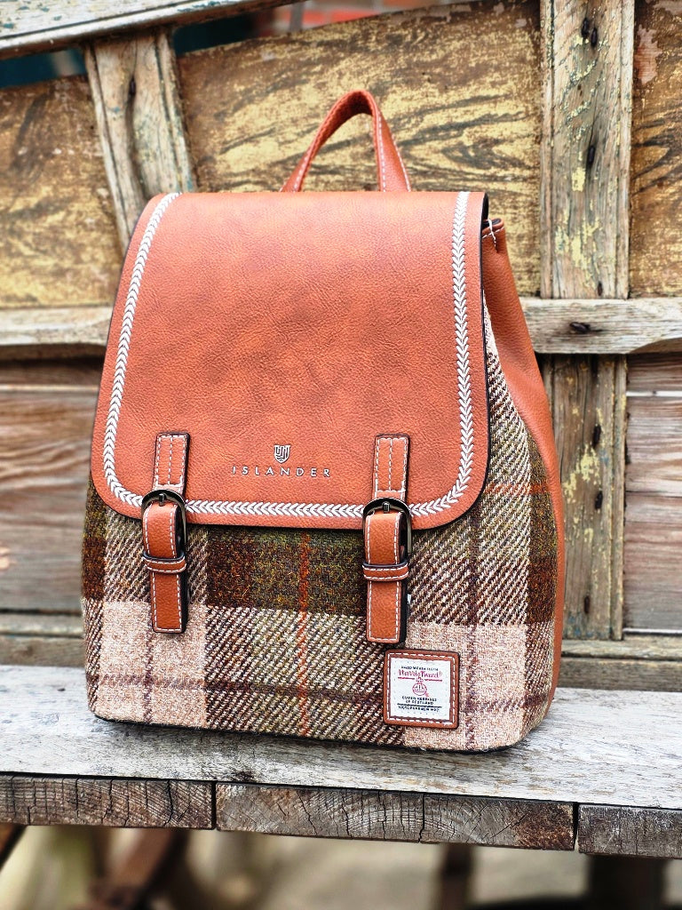 The Jura Backpack Chestnut Tartan
