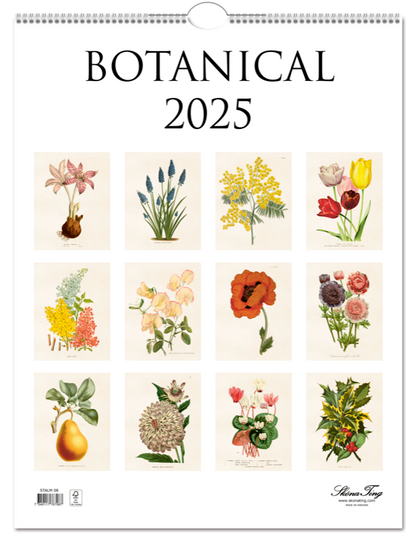 Wandkalender 2025 Vintagedrucke Botanik