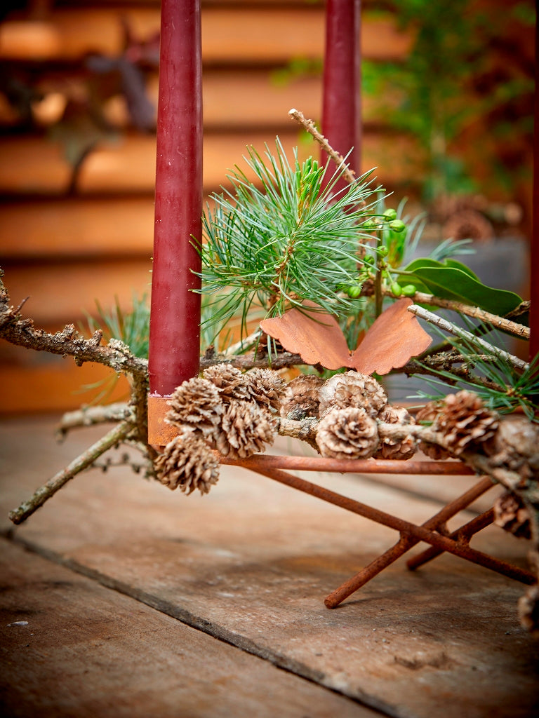 Adventskranz LAERKE Rost ø 28