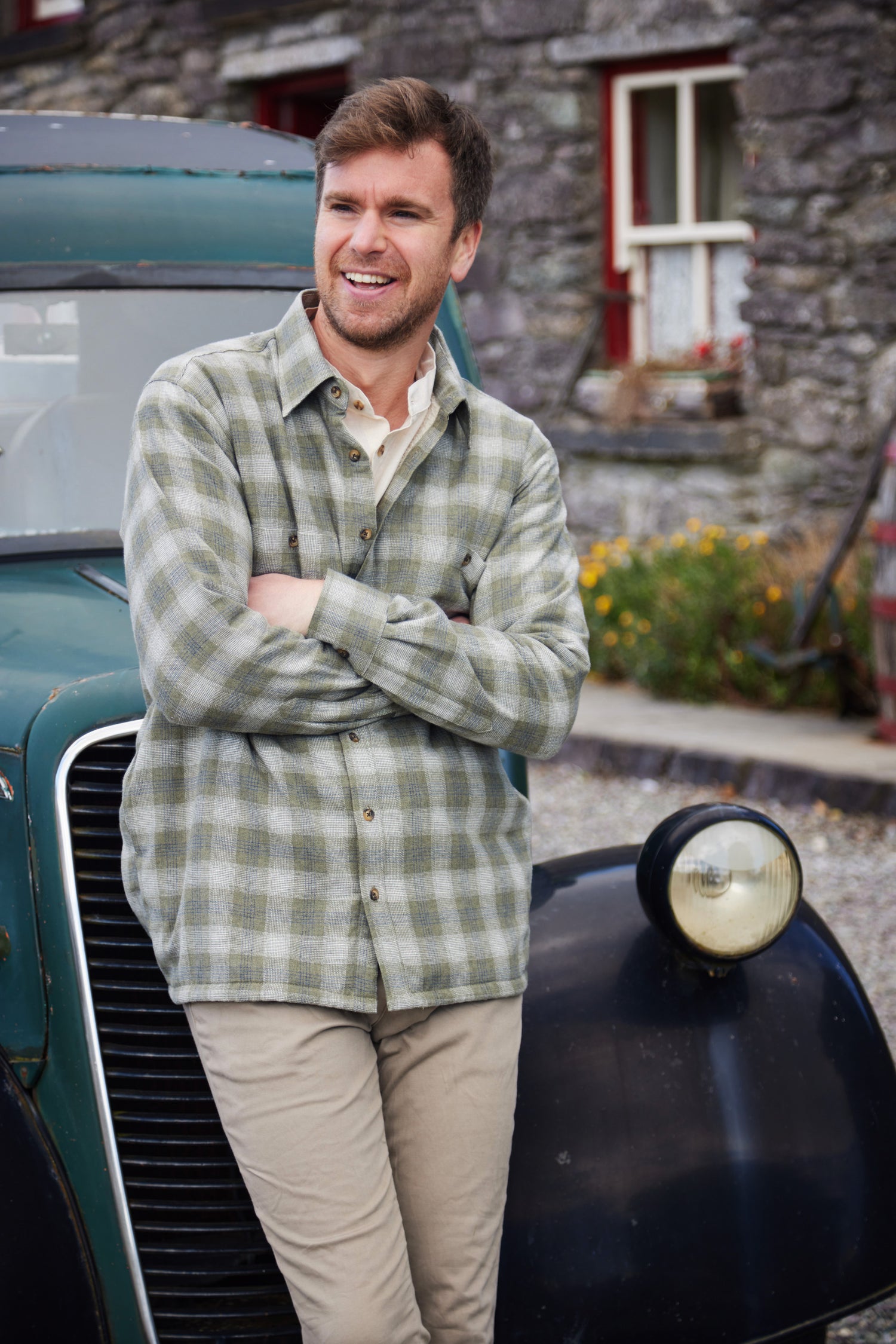Flanellhemd mit Fleecefutter – Moss Green Plaid