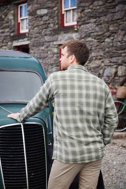 Flanellhemd mit Fleecefutter – Moss Green Plaid