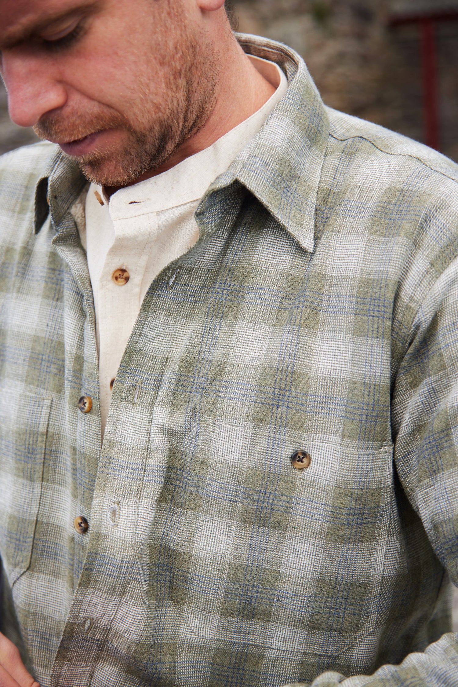 Flanellhemd mit Fleecefutter – Moss Green Plaid