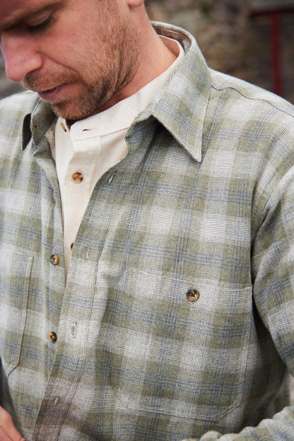 Flanellhemd mit Fleecefutter – Moss Green Plaid