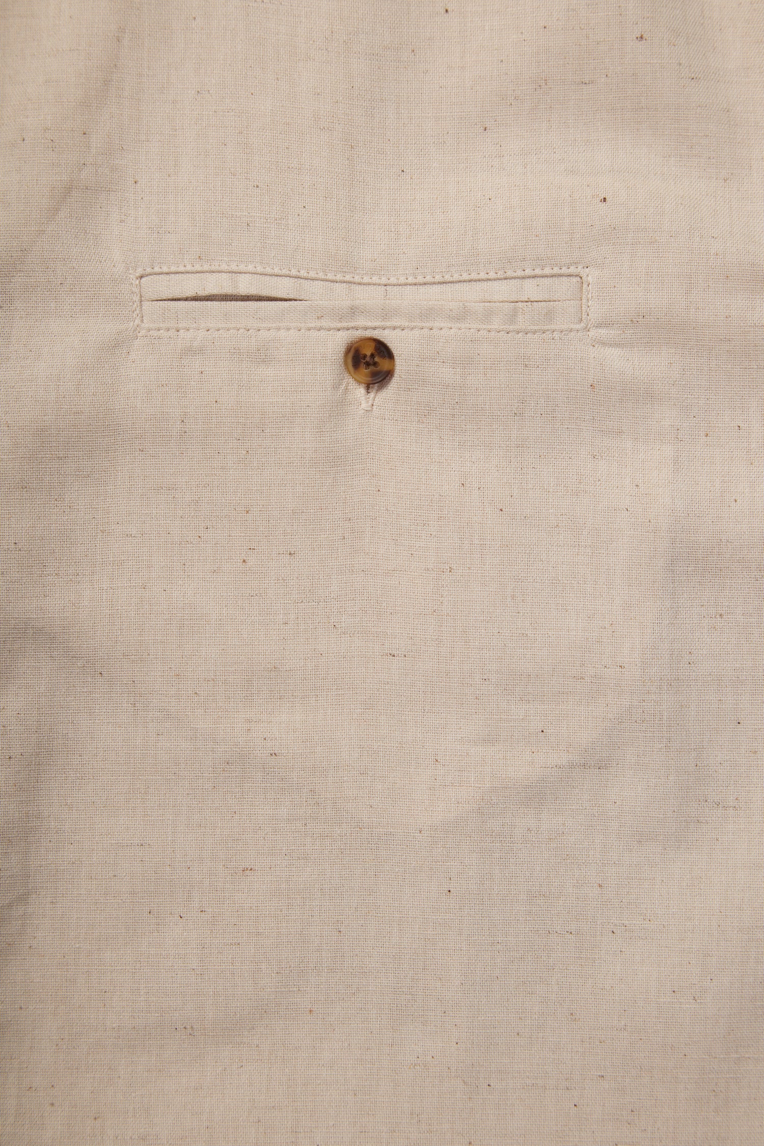 Leinenhemd mit Stehkragen Natural Beige