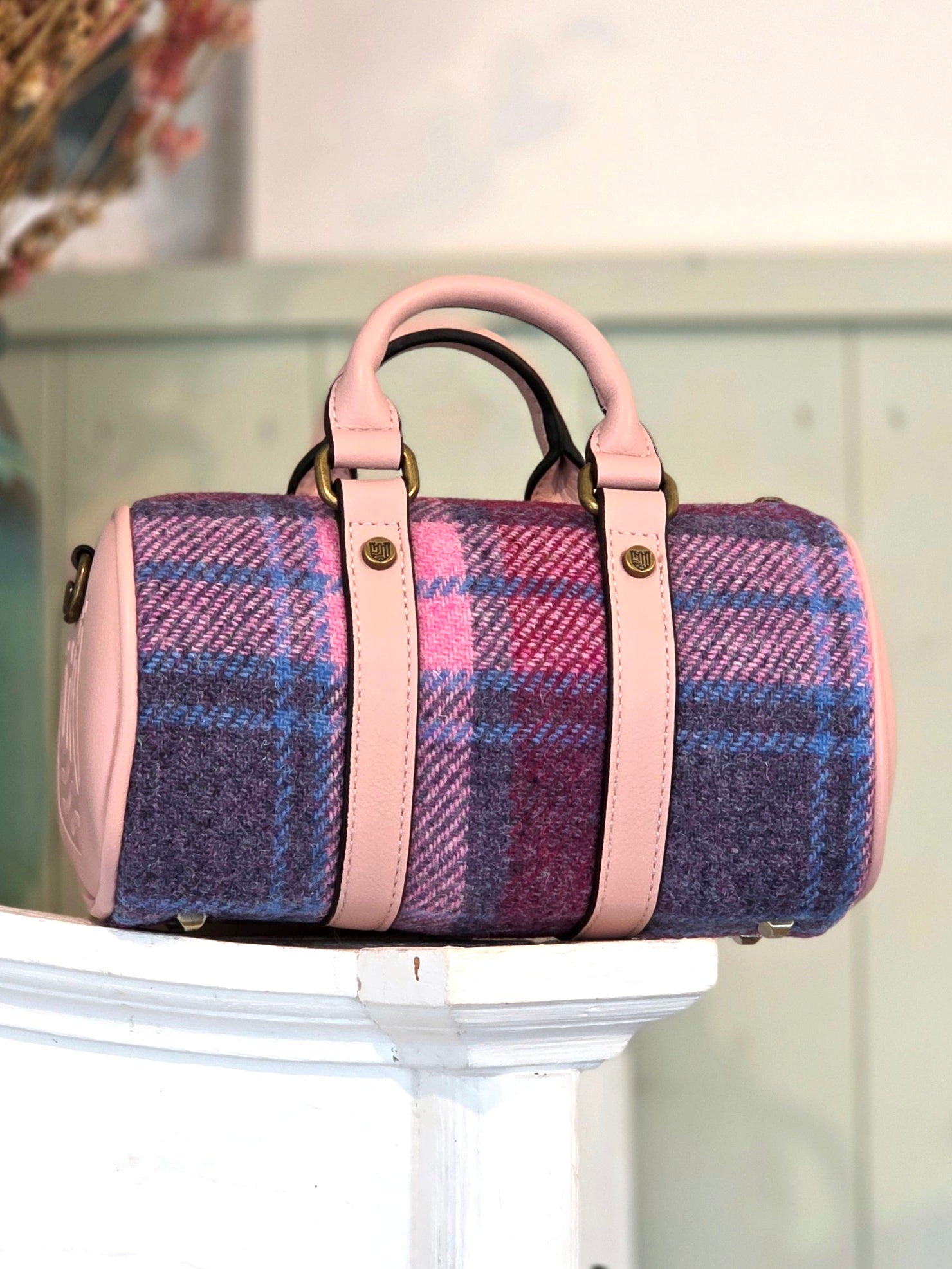 The Mini Duffel Bag Pink and Blue
