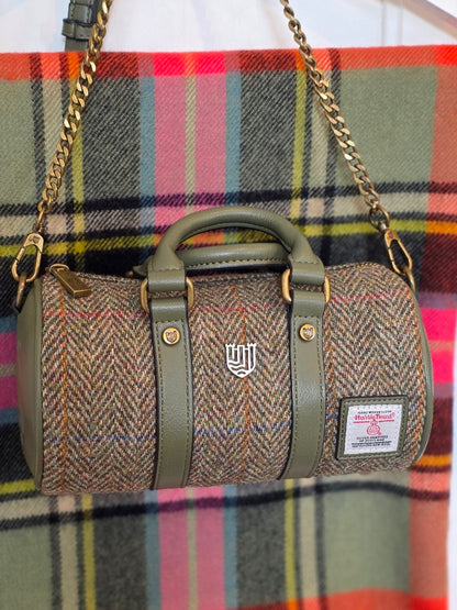 The Mini Duffel Bag Chestnut Herringbone