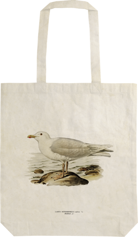 Stofftasche mit Vintagedruck Möwe