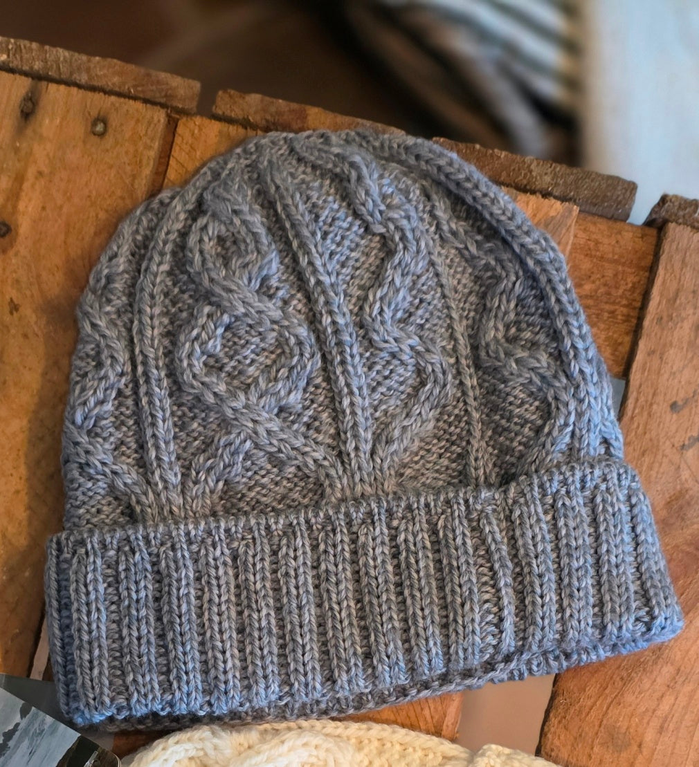 Superweiche Merinowollmütze Diamond Stitch