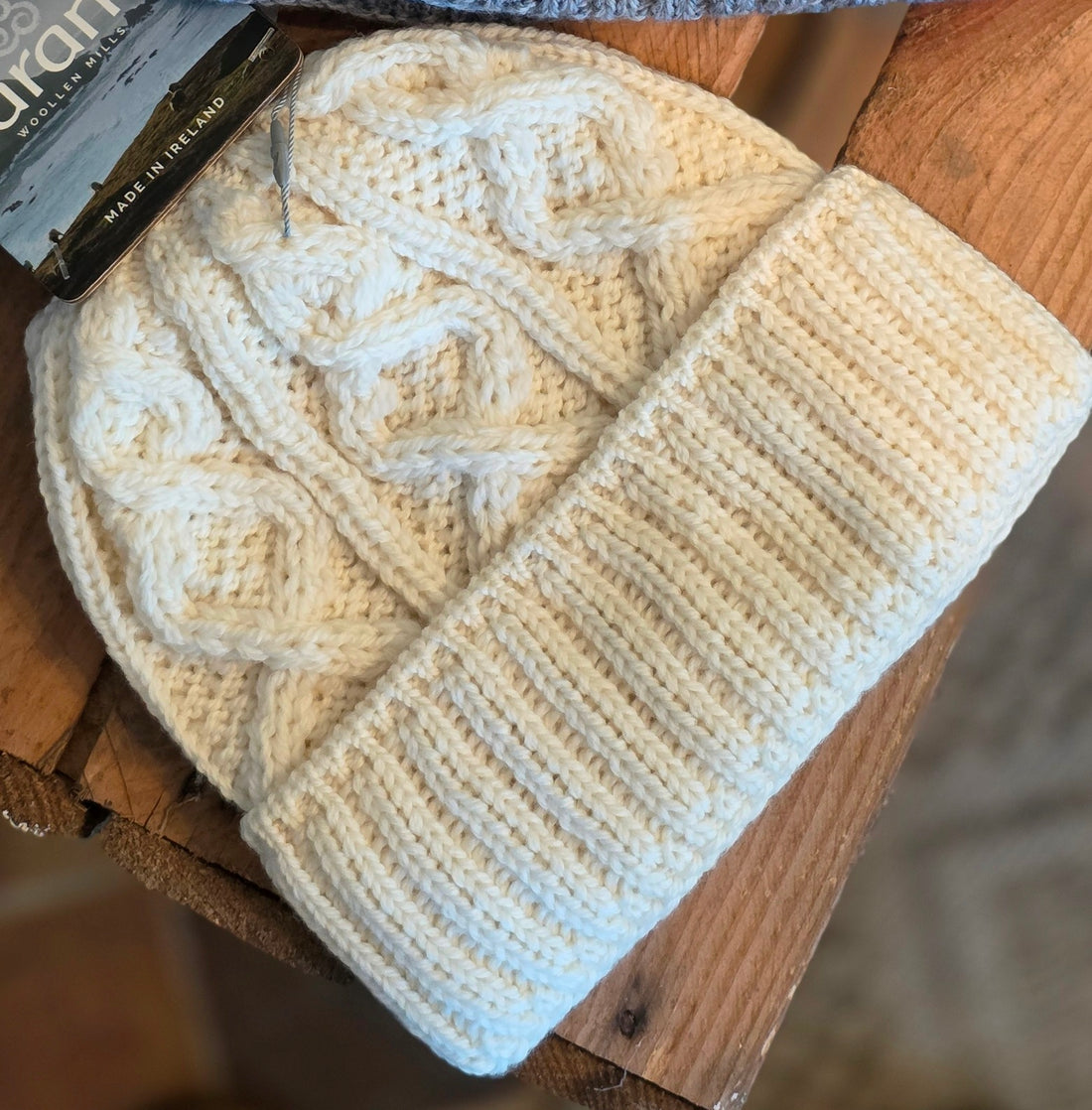 Superweiche Merinowollmütze Diamond Stitch