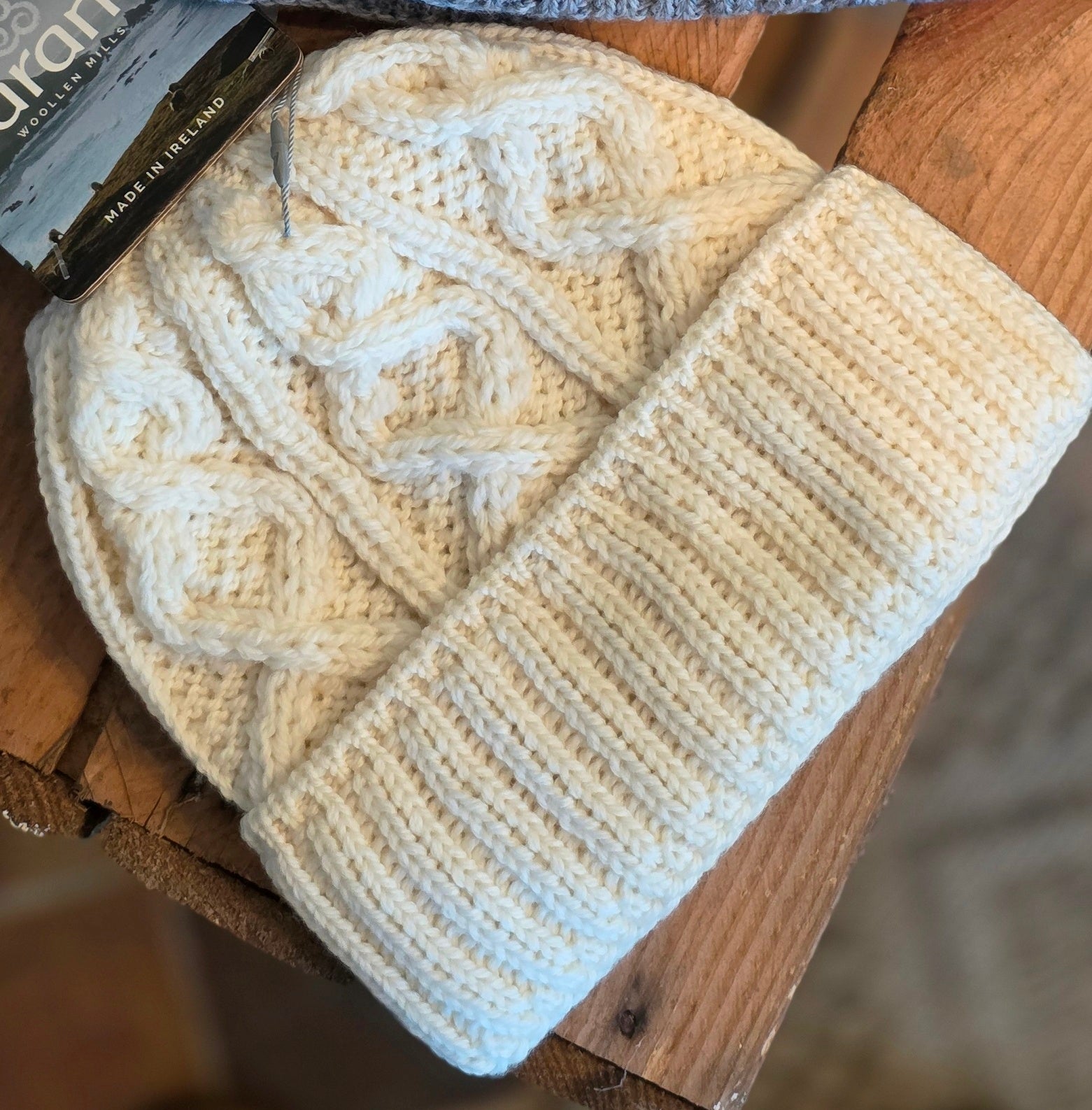 Superweiche Merinowollmütze Diamond Stitch