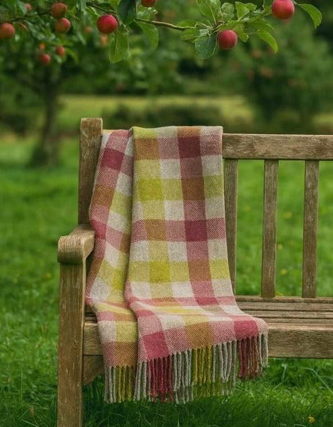 Wolldecke Forever Orchard Plaid – 100 % recycelte Merinowolle