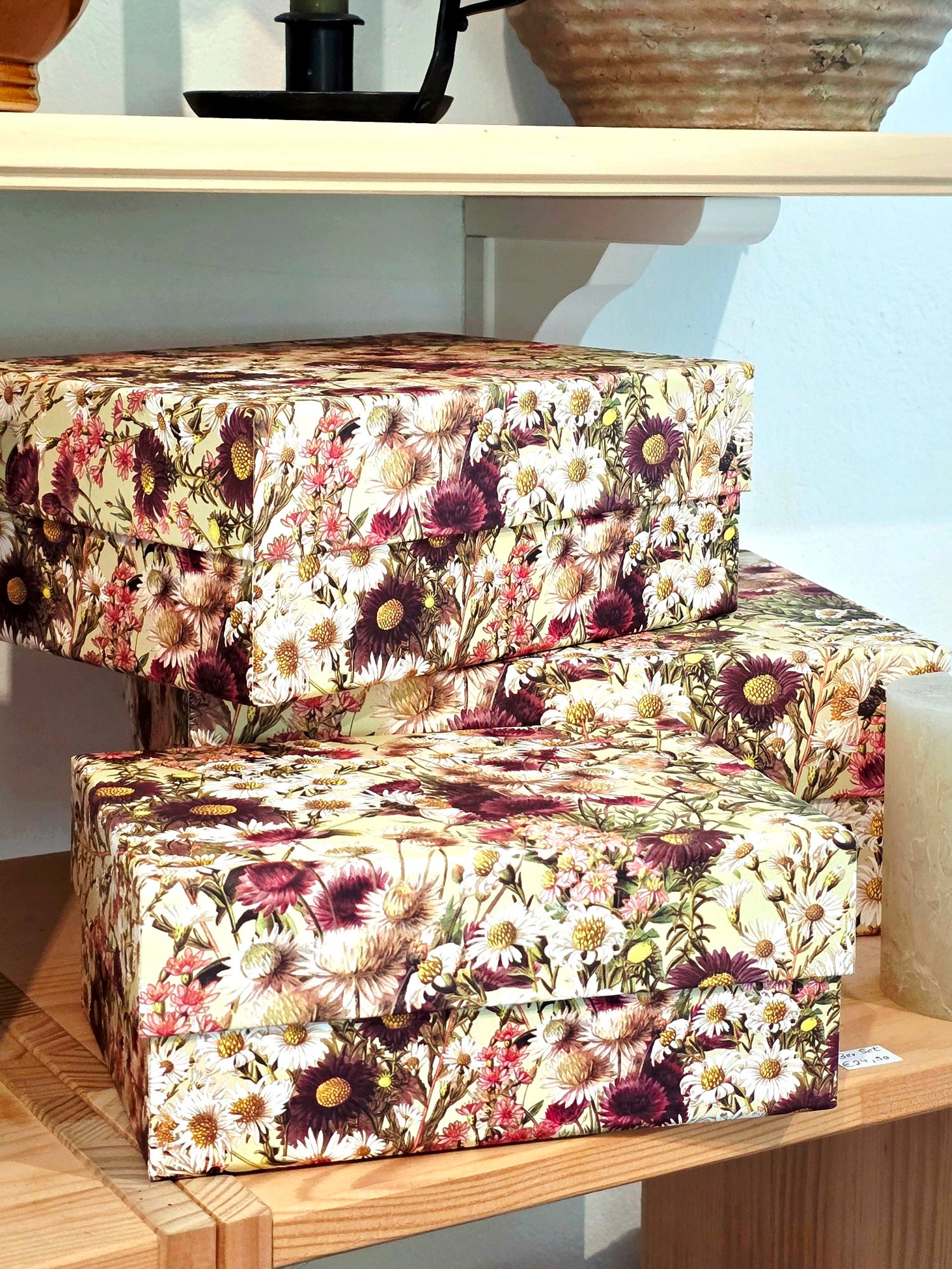 Papierschachteln mit Blumenmuster – 3er-Set