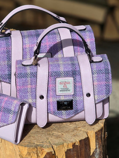 The Mini Satchel Purple Tartan