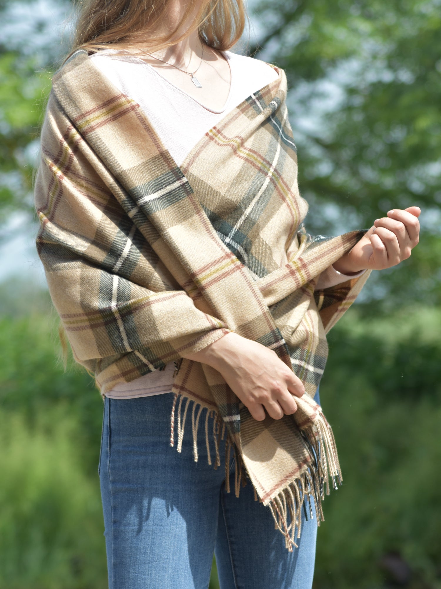 Lambswool Stola Saskatchewan Weathered Canadian Tartan