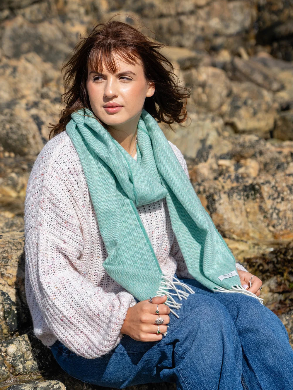 Merino Lambswool Schal Spearmint
