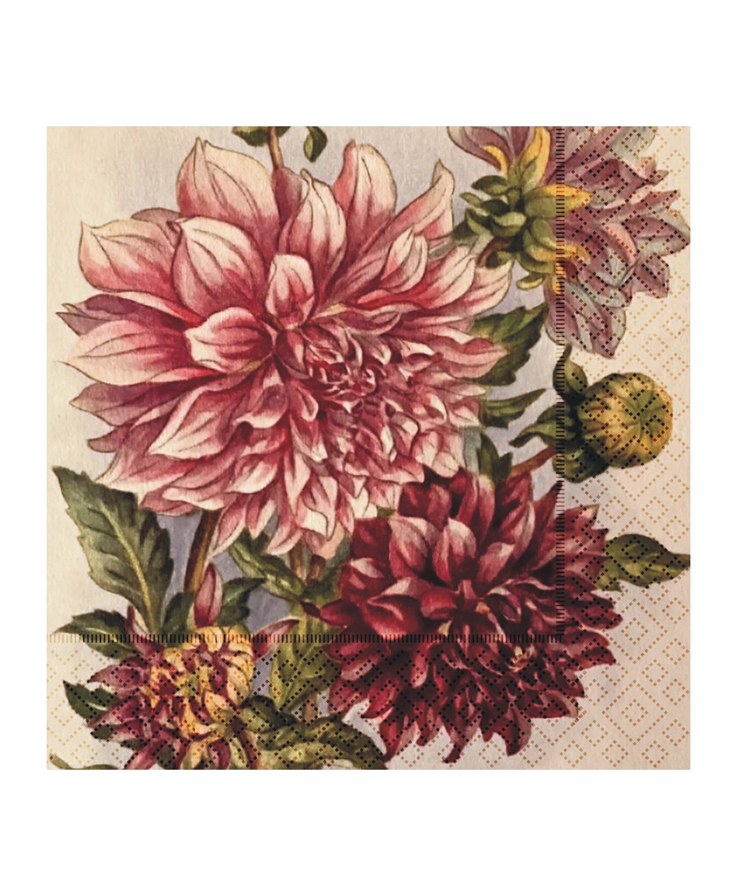 Serviette Purple Flowers