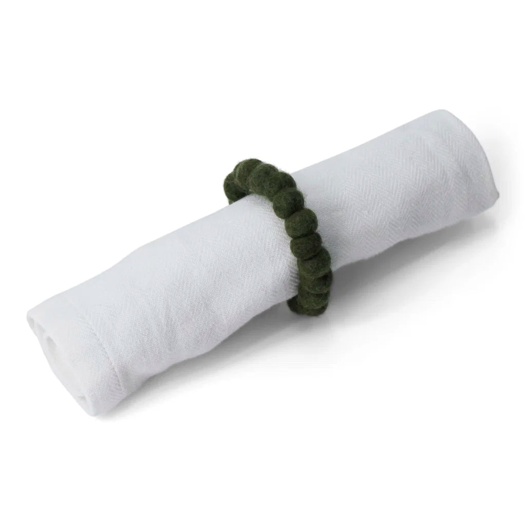 Serviettenringe aus Filz – Tannengrün, 2er-Set