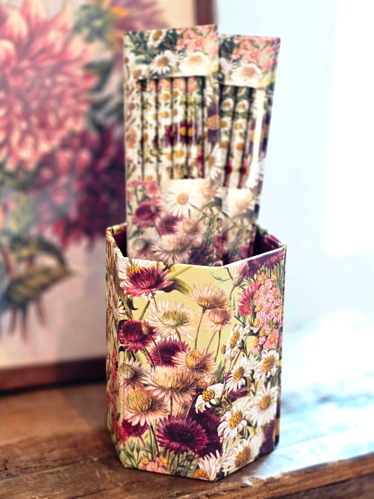Stiftedose Purple Flowers – faltbar