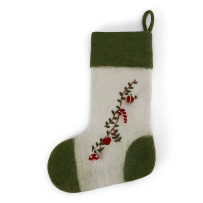 Weihnachtsstocking mit Girlande