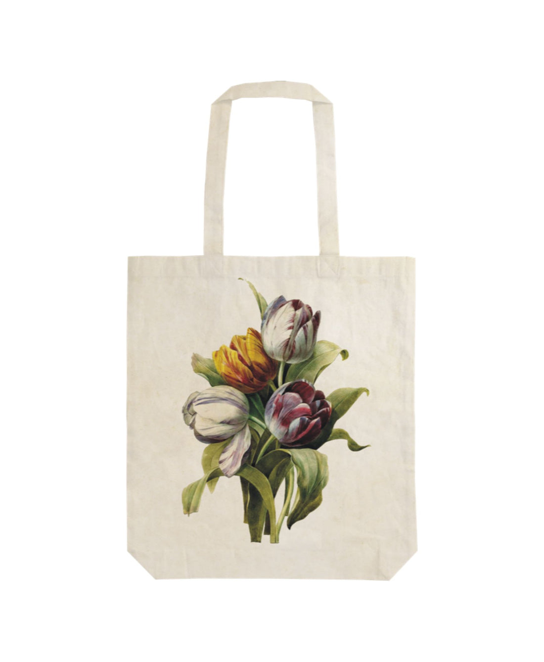 Stofftasche mit Vintagedruck Tulpen