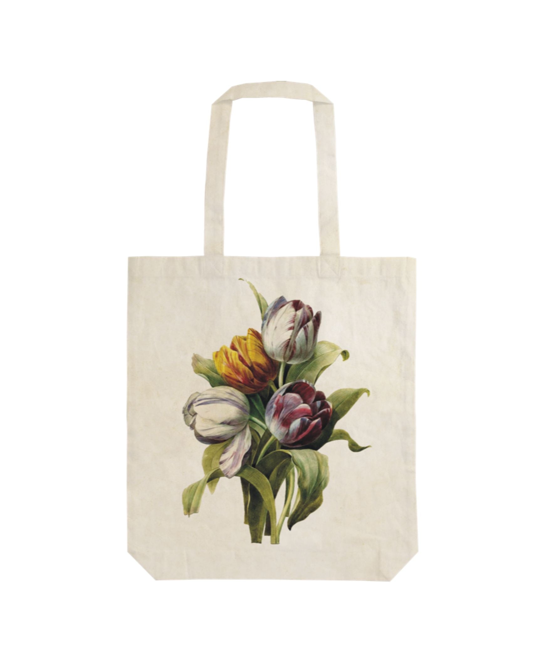 Stofftasche mit Vintagedruck Tulpen